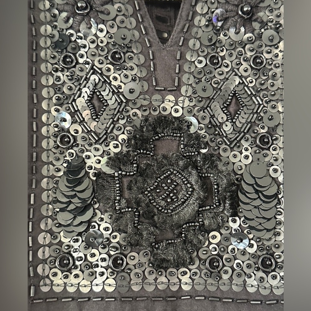 Chico’s Eyelet Embellished Black Tunic - Picture 4 of 7